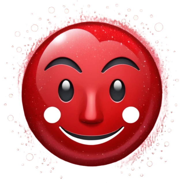 red glitter anonymous emoji