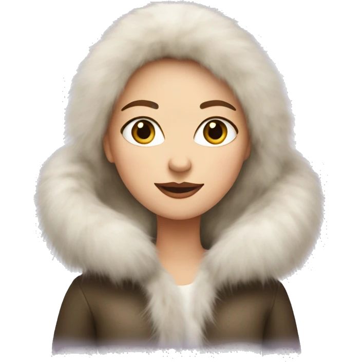 White girl in a fur-coat  emoji