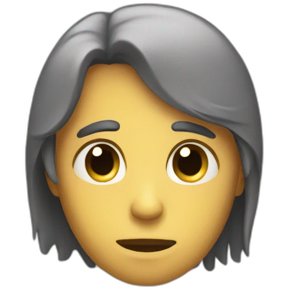 Sad and lonely but happy emoji