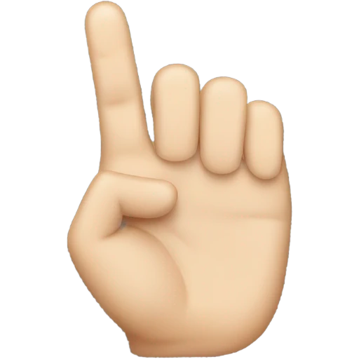 Middle finger up with the nail painted black emoji