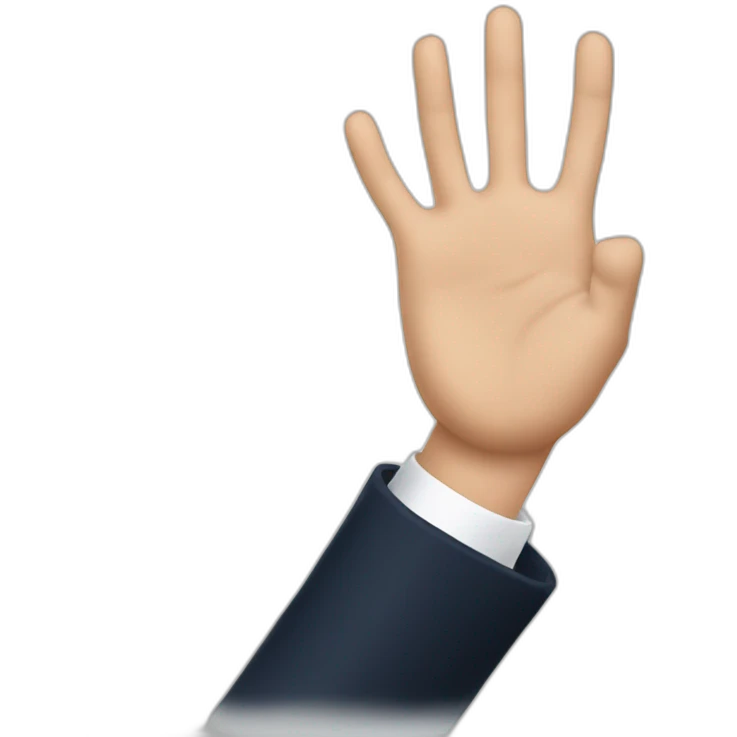 Macron hand emoji