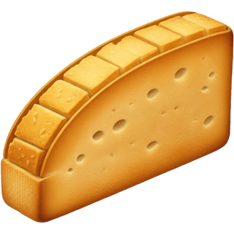 elongated semicircular crouton without a face emoji