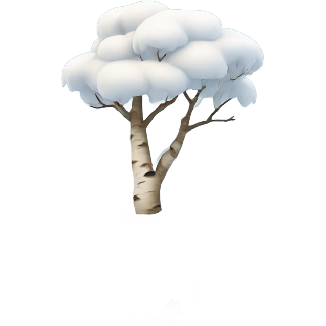 birch on a snowdrift emoji