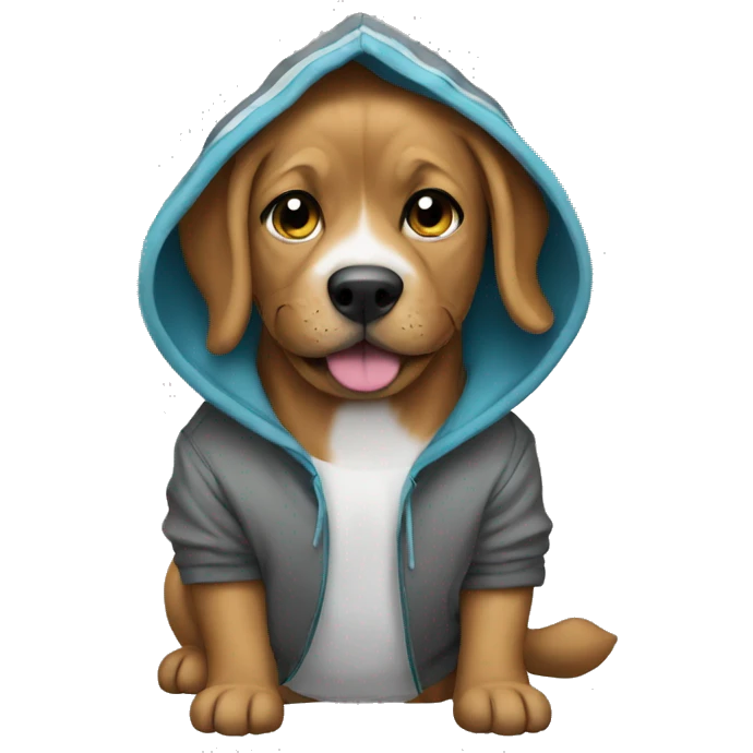 dog wear hoodie  emoji