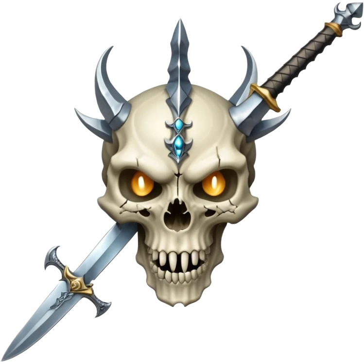 sword piercing a dragon's skull, symbolizing slay the dragon emoji