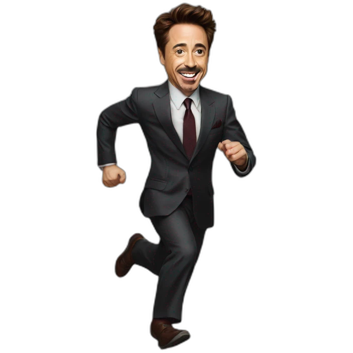 Robert downey junior running emoji