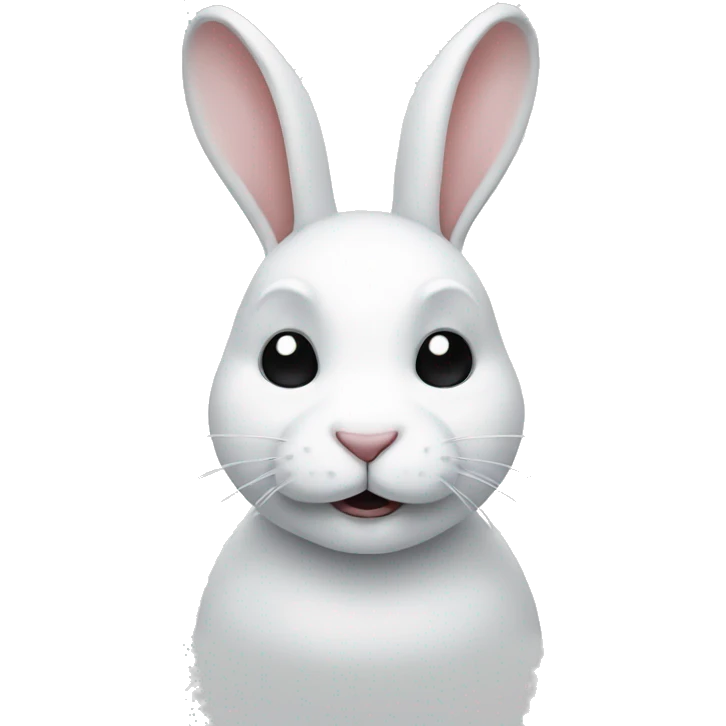 White Rabbit with one black eye  emoji