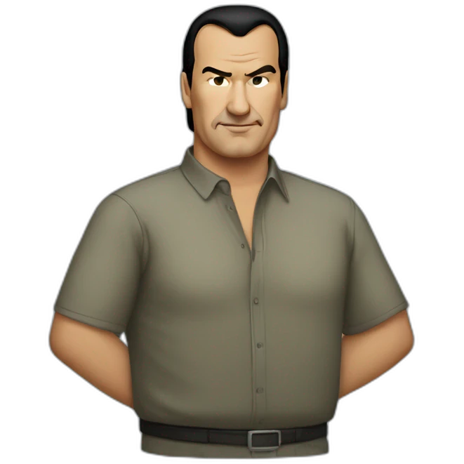 steven-seagal cartoon wearing shirt emoji