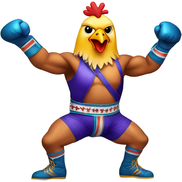 A chicken as a pro Wrestler   emoji