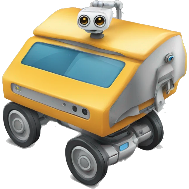 Robot éducatif thymio qui tire une caravane emoji