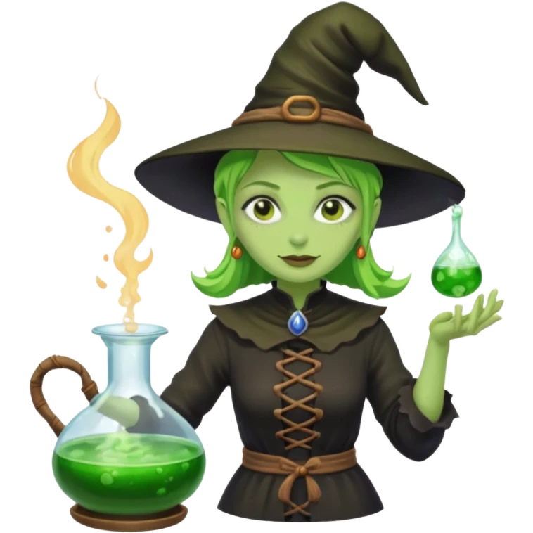 green witch cooking potion emoji