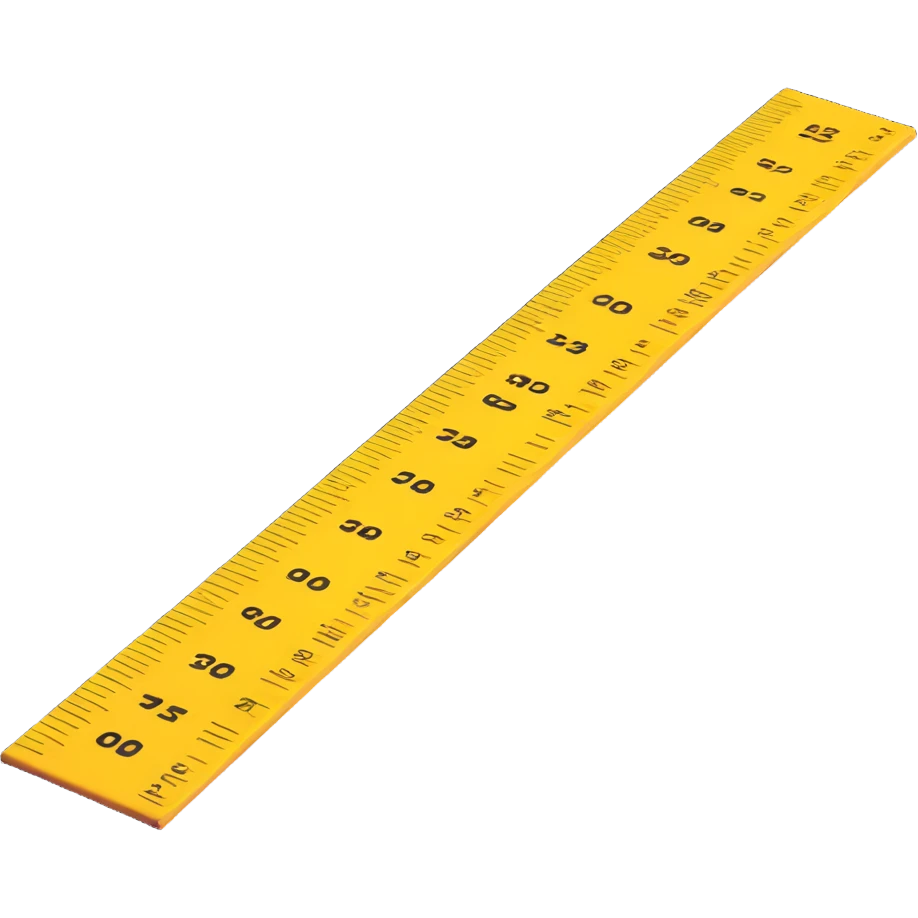 measuring ruler in cartoon style with bright colors, perspective composition, high saturation emoji