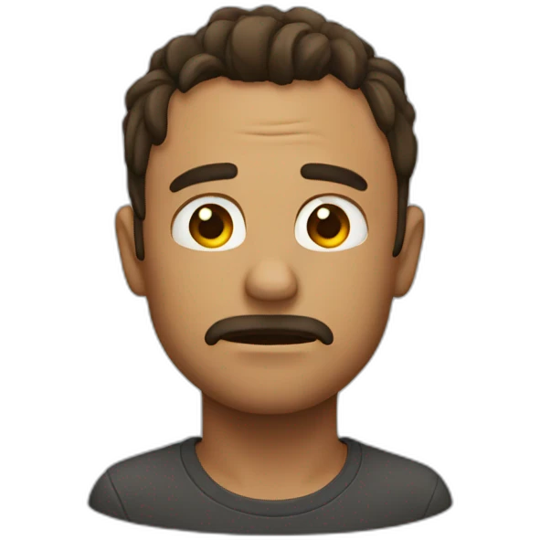 not happy emoji