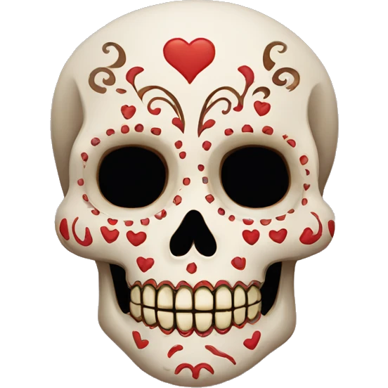 Calavera tirando besos emoji