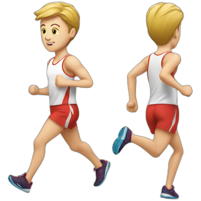 Caucasian runner emoji