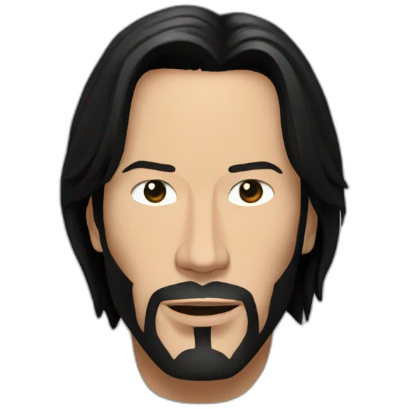 Black young keanu reeves as b matrix emoji