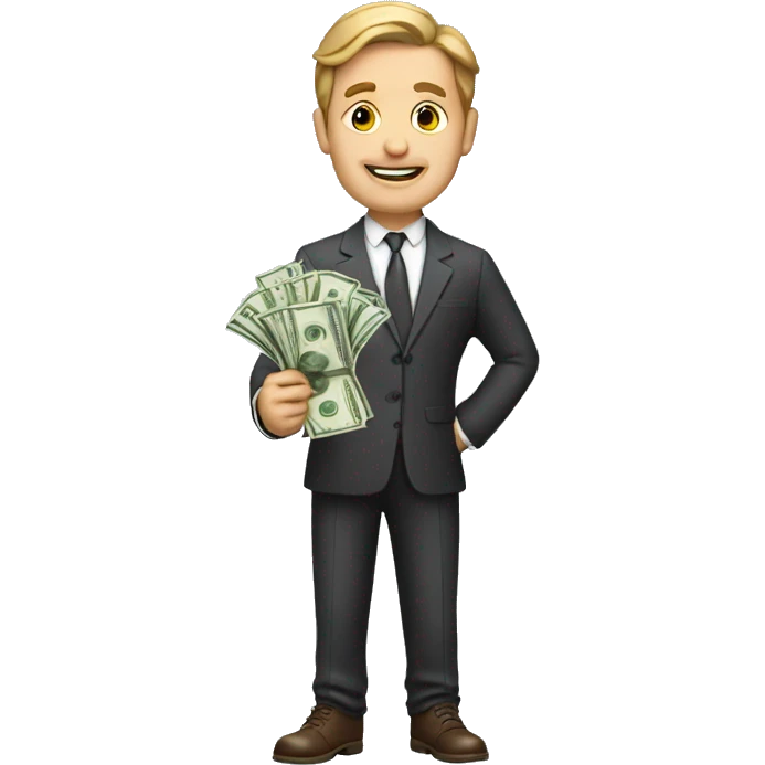 rich man holding money emoji