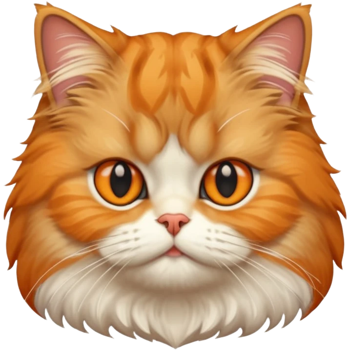Tabby Persian cat head emoji