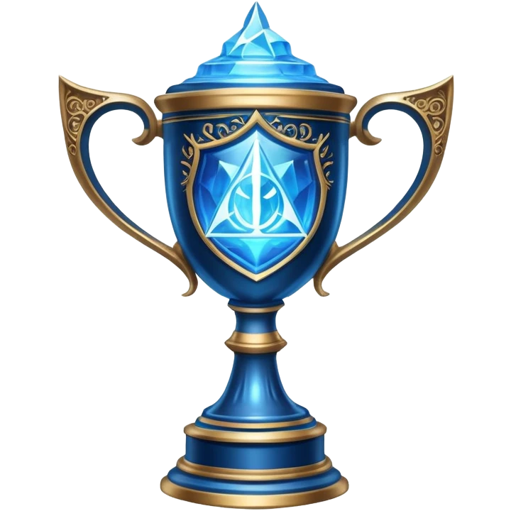 Harry Potter Triwizard Cup trophy blue glowing magical emoji