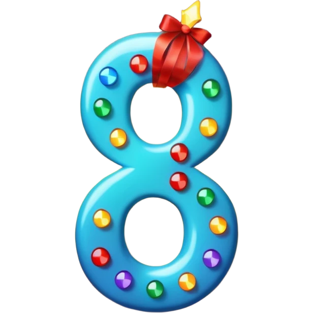 the number "1637" with Christmas lights wrapping it emoji