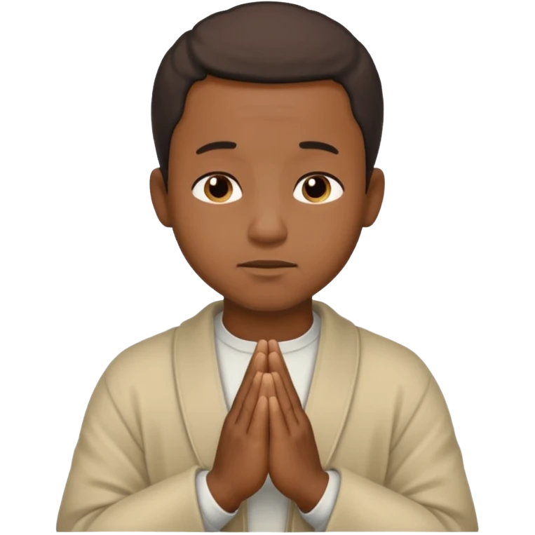 Black man praying  emoji