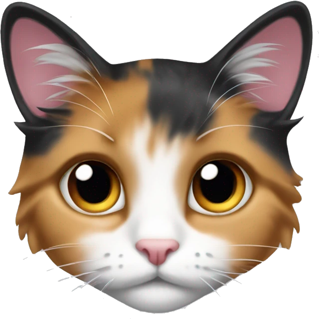 Long hair calico girly cat emoji