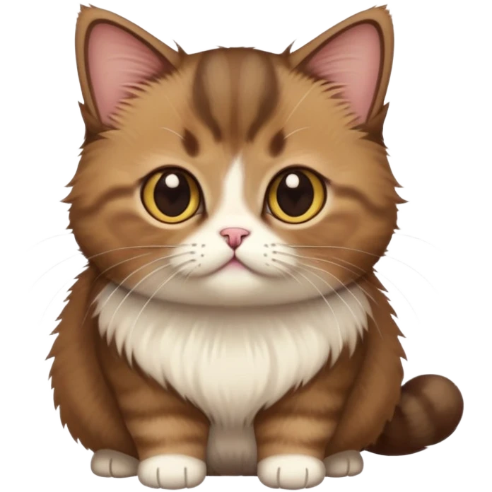 Brown munchkin cat standing emoji