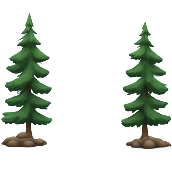 Pine trees by the lake emoji