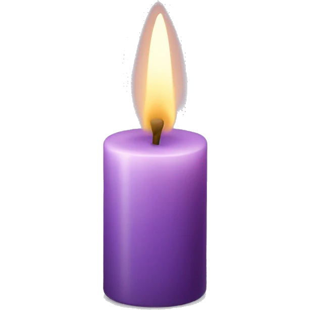 Light purple candle  emoji