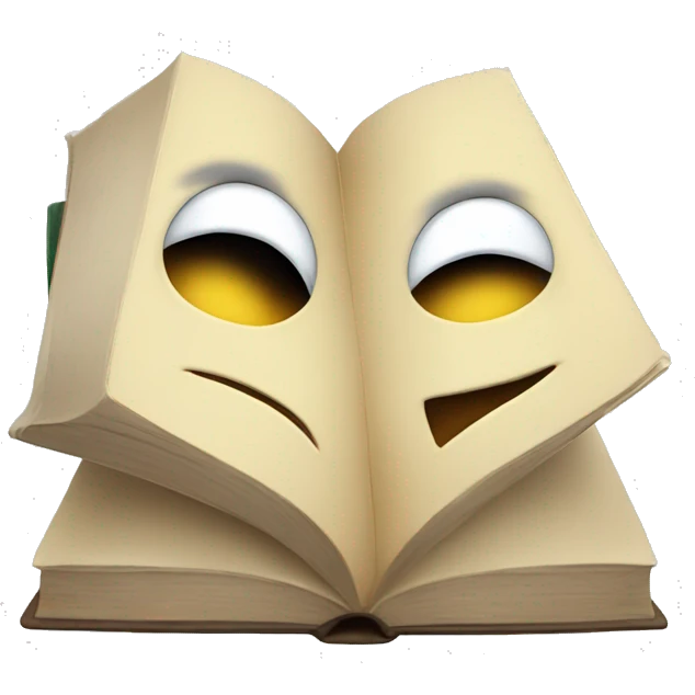 a book with arms smiling emoji