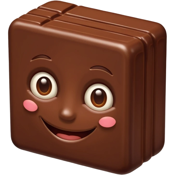 single charactarized personified chocolate sweet treat  emoji
