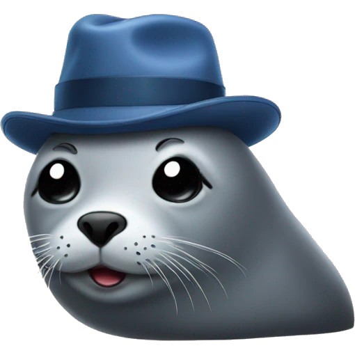 seal wearing hat emoji