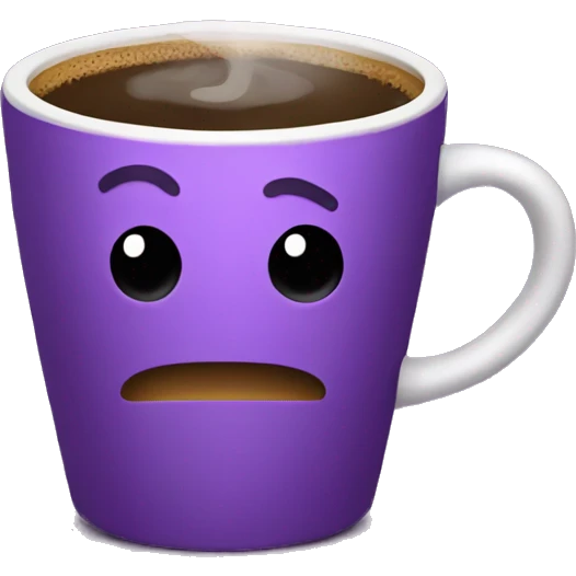 coffee in a purple cup emoji