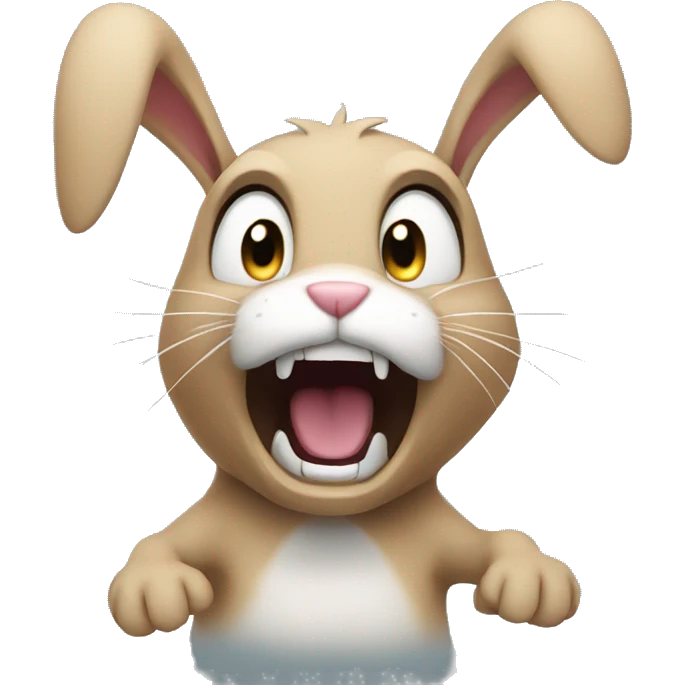 screaming bunny emoji