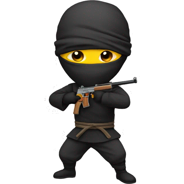 Ninja with a gun emoji