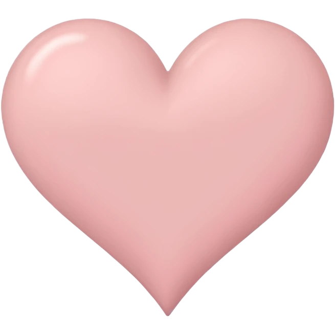 A minimalist pastel illustration of a heart. Soft pastel colors — dusty pink emoji