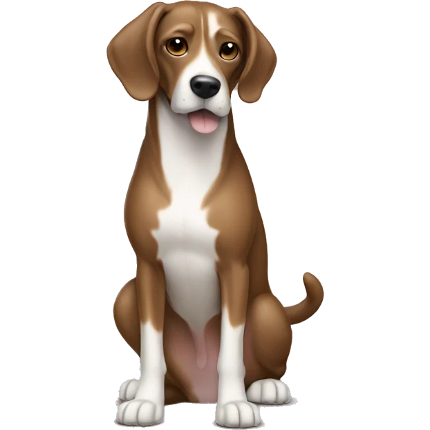 a full body capuccino color ratcha dog with long snout emoji