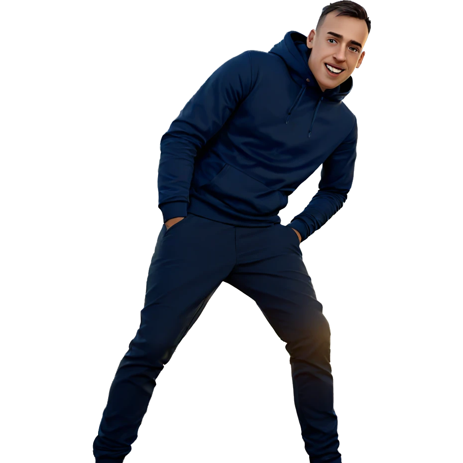 young man at sunrise outside emoji