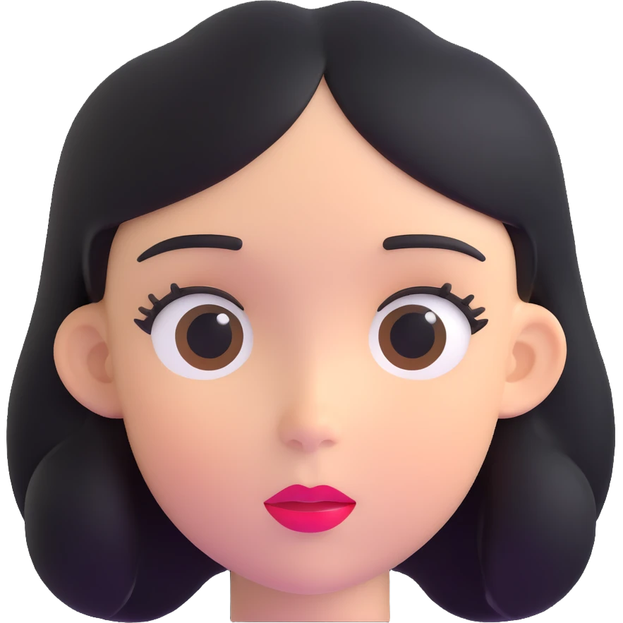 girl face without a nose emoji