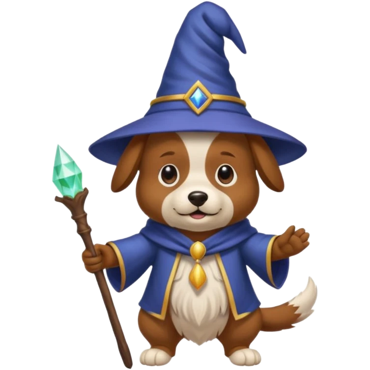 Dog wizard emoji