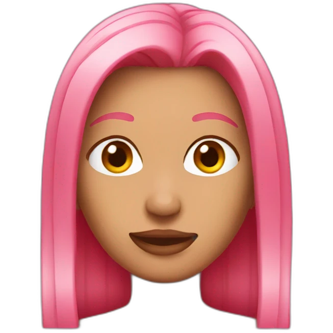 pink straight hair emoji