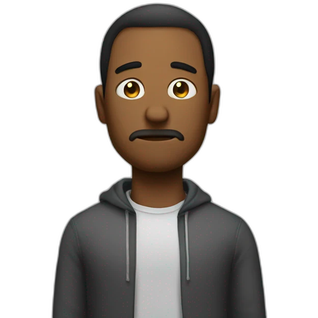 Stand up men being sad emoji