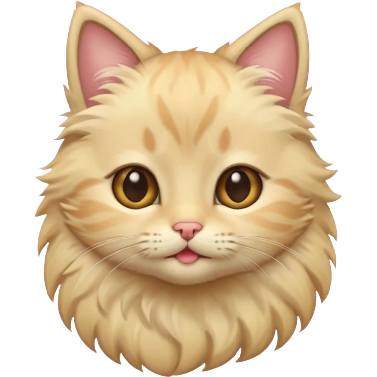 kitten with blonde hair and brown eyes emoji