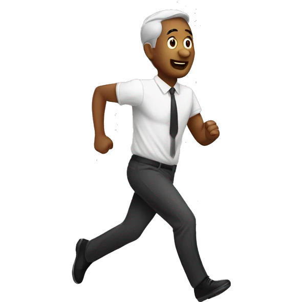 man running to churh emoji