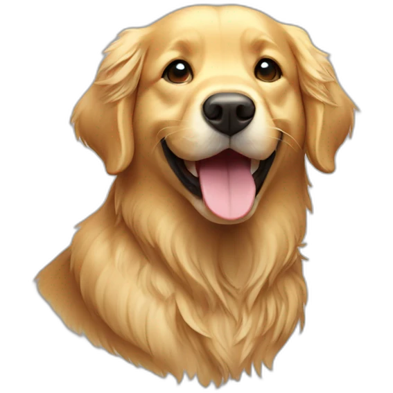 happy golden retriever emoji
