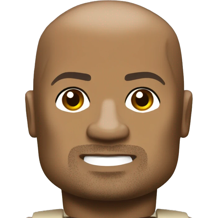 Dwayne Johnson lego full body emoji