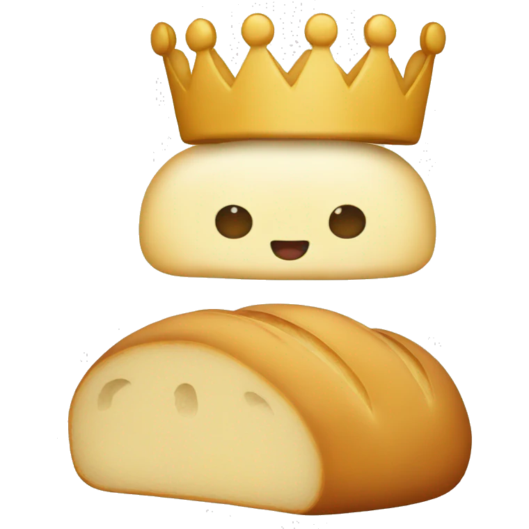 Bread with crown no face emoji