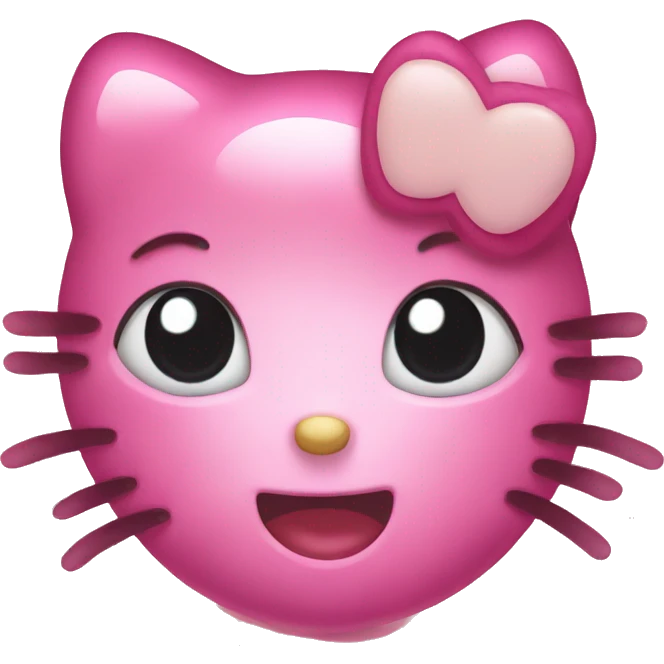 Hello kitty with heartshaped eyes emoji