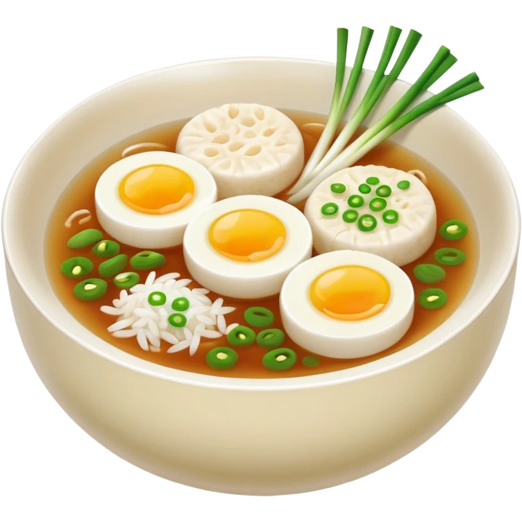 Make an emoji of tteokguk, a traditional Korean food. emoji