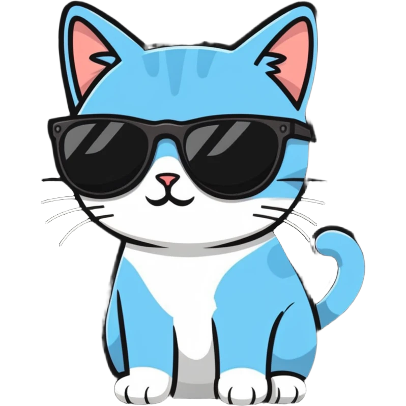 Cat with sunglasses emoji